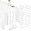 20 Pack White 17 x 108 Inch Cheesecloth Table Runner - Boho Gauze Sheer Fabric for Wedding Baby Shower Party Home Decor by Unknown