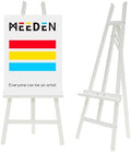 MEEDEN Art Easel Stand for Display: Adjustable Wooden Stands for Sign - A Frame Painting Easel for Canvas up to 60" for Artist Adults Drawing Picture Poster - White by MEEDEN