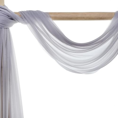 Pack of 25 Yard Chiffon Drapery Fabric, 60" Wide, Multiuse - Cool Gray - Image 6