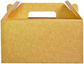 PandaPandaPPS 50 Pack Brown Food- Safe Paperboard Gable Boxes 8.25×5×4 inch by PandaPandaPPS