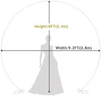 Wokceer 9.2FT Wedding Arch Round Backdrop Stand Large Circle Balloon Arch - Image 2