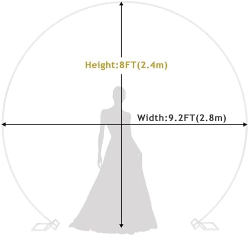 Wokceer 9.2FT Wedding Arch Round Backdrop Stand Large Circle Balloon Arch - Image 2