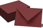Darling Souvenir A6 Maroon Invitation Envelopes (4 3/4 x 6 1/2) Euro V-Flap 80 LBS Self-Adhesive Perfect for Weddings, Birthday, Baby Shower,Greeting Cards -Packs & Colours Available - Image 2