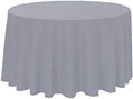 Polyester Round Tablecloth 120" Ideal for 60 inch round table (Gray) by KS+Linens