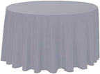 Polyester Round Tablecloth 120" Ideal for 60 inch round table (Gray) by KS+Linens