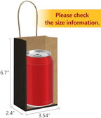 BagDream Mini Gift Bags with Handles 3.5x2.4x6.7 Inch Black 100 Bulk Pack - Image 2
