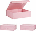 Extra Large Pink Gift Box 3 Pack 16.5x14x5.5 Inches,Gift Boxs for Presents with Lid Magnetic Closure Collapsible,Bridesmaid Proposal Box,Birthday, Christmas,for Clothes and Large Gifts by PLINJOY