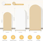 Arch Backdrop Cover Stretchy Backdrop (White+Beige, 6+6.6+7.2FT) - Image 2