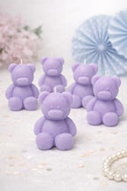 30 Pcs Baby Shower Favors Mini Bear Candles Party Favors, Handmade Bear Shaped Candles Bulk for Baby Shower Boys Girls, Wedding Favors, Baptism Guest Favors (Lavender) - Image 3