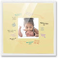 20x20 Square White Autograph & Signature Picture Frame With Yellow Square Opening Photo Mat for 8x8 Pictures Wooden Picture Frames - Birthday, Baby Shower, Memorial Signing Board, Matted Frame by PosterPalooza