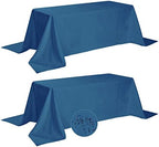 Fokitut 2 Pack Waterproof Rectangle Tablecloth, 90x156 Inch,Stain Resistant and Wrinkle Polyester Table Cloth, Fabric Table Cover for Kitchen Dining, Wedding, Party, Holiday Dinner-Mediterranean Blue by BalsaCircle