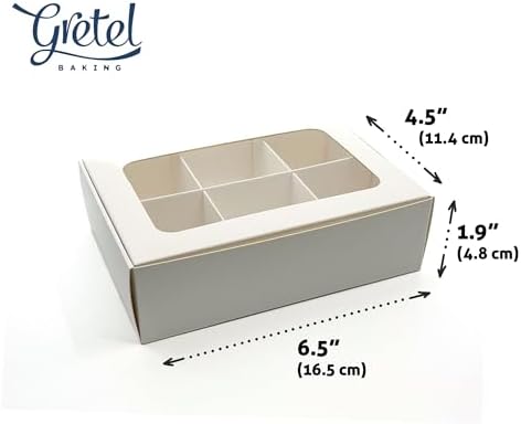 20-Ct White Treat Boxes, 6.5x4.5x1.9in, Window & Dividers - Image 5