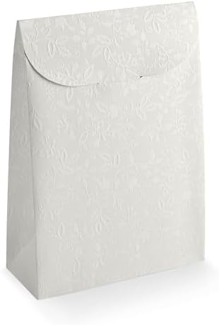 Boxes Craftory Pack of 20 Party Favor Boxes (6.69 x 2.75 x 9.25 inch) - Ideal for Wedding, Bridal Shower Gifts and Baby Shower - White Floral by BoxesCraftory