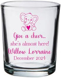 Personalized Give a Cheer Baby Elephant Baby Shower Favor votives, Favors for Guests in Bulk, Custom votives for Baby Showers, Diaper Parties, Gender Reveals, & More! by Custom