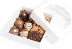 8x8x2.5 Inch Premium Cookie Boxes with Window, 60 Pack Food Safe Bakery Boxes with Lids, Easy Assembly Treat Boxes for Cookies, Desserts, Brownies, Wedding Favors, Holiday Gifts and Parties by Unknown