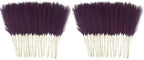 obbsie 50pcs Purple Faux Pampas Grass Decor, 21.6" Short Artificial Pompous Grass Floral Fake Pompas Grass Branches Vase Filler Flower Arrangement for Home Wedding Boho Decor (Pack of 2) by ObbsieDirect