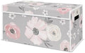 Sweet Jojo Designs Grey Watercolor Floral Girl Small Fabric Toy Bin Storage Box Chest For Baby Nursery or Kids Room - Blush Pink Gray and White Shabby Chic Rose Flower Farmhouse by SweetJojoDesigns