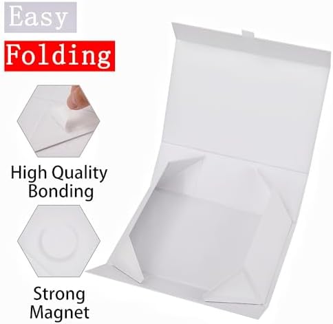 Extra Large White Gift Box 3 Pack 16.5x14x5.5 Inches,Gift Boxs for Presents with Lid Magnetic Closure Collapsible,Bridesmaid Proposal Box,Birthday, Christmas,for Clothes and Large Gifts - Image 3