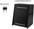 Locking Ballot Box 8.75" Countertop Raffle Thoughts or Suggestion Forms Collection Bin Black Acrylic by Marketing Holders - Image 2