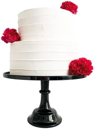 11-Inch Black Melamine Cake Stand Pedestal Reusable Dessert Cupcake Display by SprinklesConfetti
