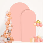 FANPROMS Wedding Arch Cover Set of 2 Rose Arch Cover Spandex Arched Backdrop Cover Chiara Wall Backdrop Covers for Garden Arches Frame Arch Fabric Covers 6FT 7.2FT for Bridal Shower Ceremony Decor - Image 4