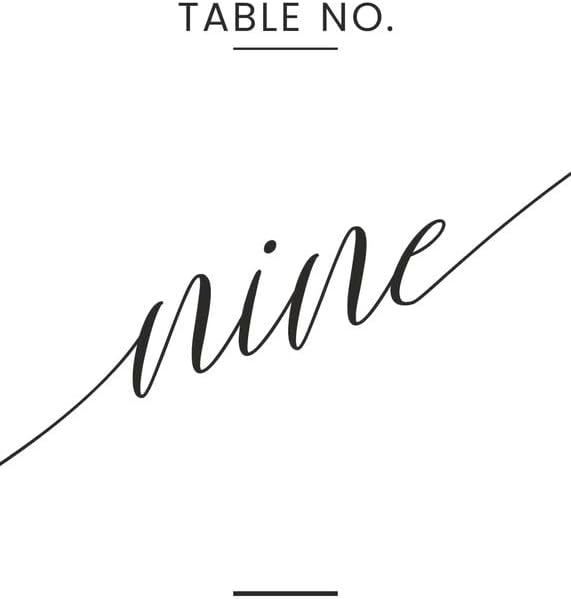 Alphabet Design Table Number Cards Double Sided Party Table Numbers for Reception Baby Shower Anniversary Birthday Bridal Party 5x7 100 Pcs by Unknown
