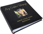 Small Personalized Custom Message Photo Album Black Leatherette Holds 100 Photos Custom Gift by GiftsForYouNow