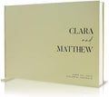 Personalized Guest Book - 11.5" x 8.5" Premium Custom Guest Signing Book with Bookmark and Blank Pages for Wedding Reception Table Decoration Engagement Birthday Party Event, Sage by ModernAlbumDesigns