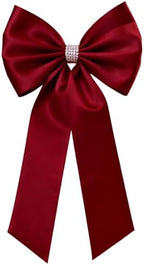 Meseey Giant Satin Bow 27x39 Inch Extra Large Decorative Bow for Christmas Tree Topper,Party,Home Wall,Baby Shower & Birthday Decor（Burgundy by MeseeyRibbonBow