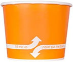 Karat [16oz - 1000 ct] Paper Soup Bowls for Hot/ Cold Food - Ideal for Soup, NoodIes, Pasta and Snacks - Orange by Karat