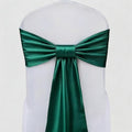 50 Pack Hunter Green Chair Sashes Bow Satin Wedding Chair Ribbon 7x108 Inch by SINSSOWL