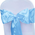 Babenest 50pcs Satin Chair Sashes Ties for Party Wedding, Baby Blue by Babenest