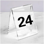 Acrylic Table Numbers, Tent Style Table Signs, Set of 6 Colorful Panel Desk Signs, Best for Rustic Receptions, Banquets Cafés Restaurants Hotel(Transparent 19 24) by Unknown