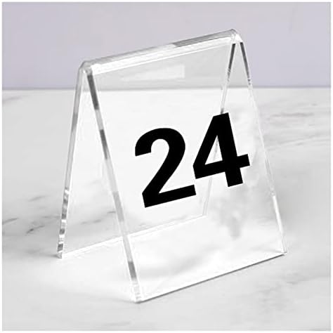 Acrylic Table Numbers, Tent Style Table Signs, Set of 6 Colorful Panel Desk Signs, Best for Rustic Receptions, Banquets Cafés Restaurants Hotel(Transparent 19 24) by Unknown