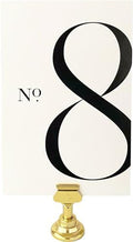 Weekend Paper Co.™ Modern Wedding Table Numbers, Single-Sided 4x6 Modern Design, Black Matte Ink, Numbers 1-25 plus 4 BONUS signs for Your Wedding, Reception, Anniversary, Birthday Party or Any Celebration! (Note: These cards feature an intentional ful... by WeekendPaperCo