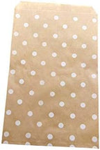 N'icePackaging 200 Qty 8.5" x 11" Decorative Flat Paper Gift Bags - White Polka-Dot on Brown Kraft Bags - For Sales/Treats/Parties Cookies/Gifts - Image 7