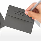 LUXPaper A2 Invitation Envelopes | Peel & Press | 4 3/8" x 5 3/4" | Smoke Gray | 80lb. Text | 250 Qty - Image 6