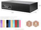 PACKHOME Extra Large Black Gift Box 17.5x11.3x4.3in with Magnetic Lid - Image 2