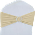 Babenest 50PCS Spandex Chair Sashes Bows for Wedding Party, Champagne by Babenest