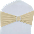 Babenest 50PCS Spandex Chair Sashes Bows for Wedding Party, Champagne by Babenest