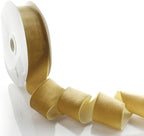 2" Velvet Ribbon Single Sided Soft Plush Luxury Craft Trim for Hair Bows Sewing Gift Wrapping Decorations Floral Arrangements and DIY Projects (Antique Gold, 25 Yards) - Image 2