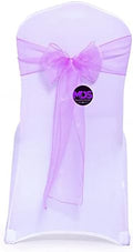 Pack of 100 Organza Chair Sashes for Wedding & Event Décor – Light Purple by MDS