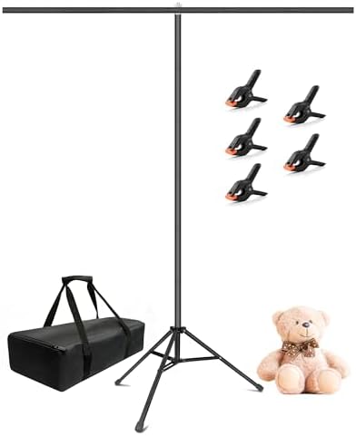 Hemmotop T-Shape Photo Backdrop Stand Portable 7x5ft (HxW) by Hemmotop