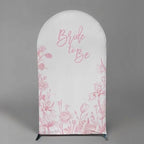 Pink Floral Arch Backdrop Cover Toile Bride to Be Baby Shower Girl Party Chiara Arched Frame Bow Flowers 1st Wedding Birthday Parties Decorations (7.2FT,4721) - Image 2