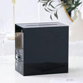 UNIQOOO Black Acrylic Wedding Card Box with Slot, Thick DIY Large 10x10x5.5 inch w/No Print, Wedding Receptions Wishing Well Money Box, Birthday, Memory Box, Suggestion Boxes, Acrylic Ballot Box by UNIQOOO