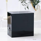 UNIQOOO Black Acrylic Wedding Card Box with Slot, Thick DIY Large 10x10x5.5 inch w/No Print, Wedding Receptions Wishing Well Money Box, Birthday, Memory Box, Suggestion Boxes, Acrylic Ballot Box by UNIQOOO