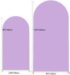 Purple Arch Backdrop Cover 7.2FT 6FT Wedding Arch Covers Stretchy Backdrop Set of 2 for Baby Shower Birthday Wedding Party Decoration (Purple, 7.2FT & 6FT) - Image 6