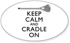 CafePress Keep Calm and Cradle On Sticker Sticker (Oval 50 pk) by CafePress