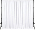 10x9.5 Ft White Backdrop Curtains for Parties, Polyester Photo Backdrop Curtain for Halloween Party, Wedding, Bridal Baby Shower, Stage Decoration, Photoshoot Background (2 Panels 5x9.5Ft) by Unknown