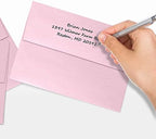 LUXPaper A7 Invitation Envelopes | Peel & Press | 5 1/4" x 7 1/4" | Rose Quartz Metallic | 80lb. Text | 1,000 Qty - Image 6